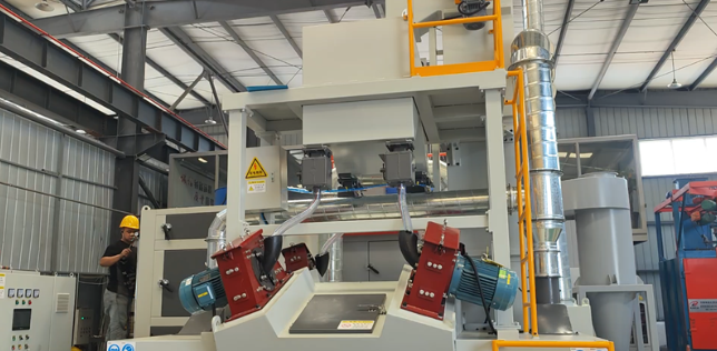 磐石板材除锈强化，通过式抛丸机应用案例