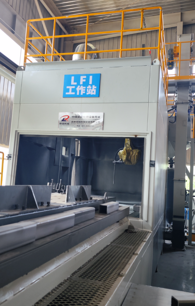 磐石无尘环保自动喷砂机，车间更安全更规范